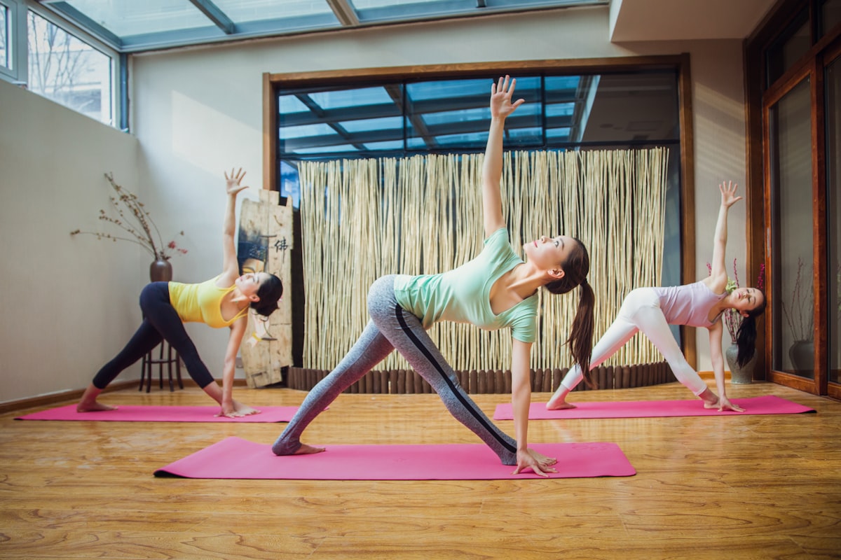 Yoga teacher connecting authentically with diverse students